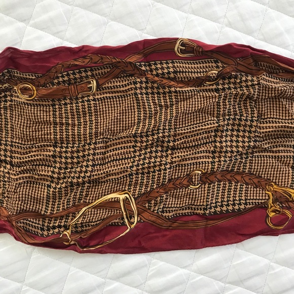 Ralph Lauren Collection 100% Silk Equestrian Scarf - Picture 3 of 5